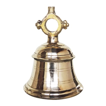 Brass Temple Hanging Ghanta, Hanging Bell, Ghanta 6.5 KG - Heavy Brass Temple Ghanta for Puja Rituals (ZMAS493 K)