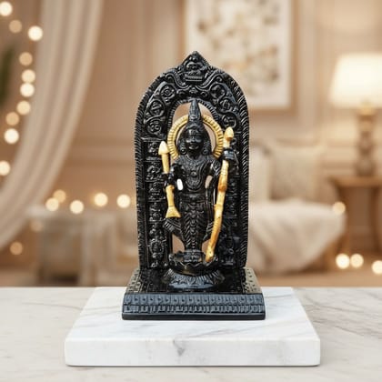 Aluminium Ram Lala Statue – Ayodhya Shri Ram Mandir Inspired God Idol, Height : 9 Inch (ASMAS472 B)