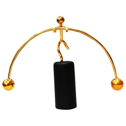 Iron Circus Joker Statue | Circus Joker Showpiece | Decorative Iron Statue for Home & Office, Length : 6 Inch (IMAS195 C)