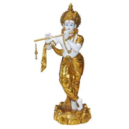 Brass Decorative Krishna Ji Statue – Premium Religious Showpiece, Height : 39 Inch (BSMAS1838 E)
