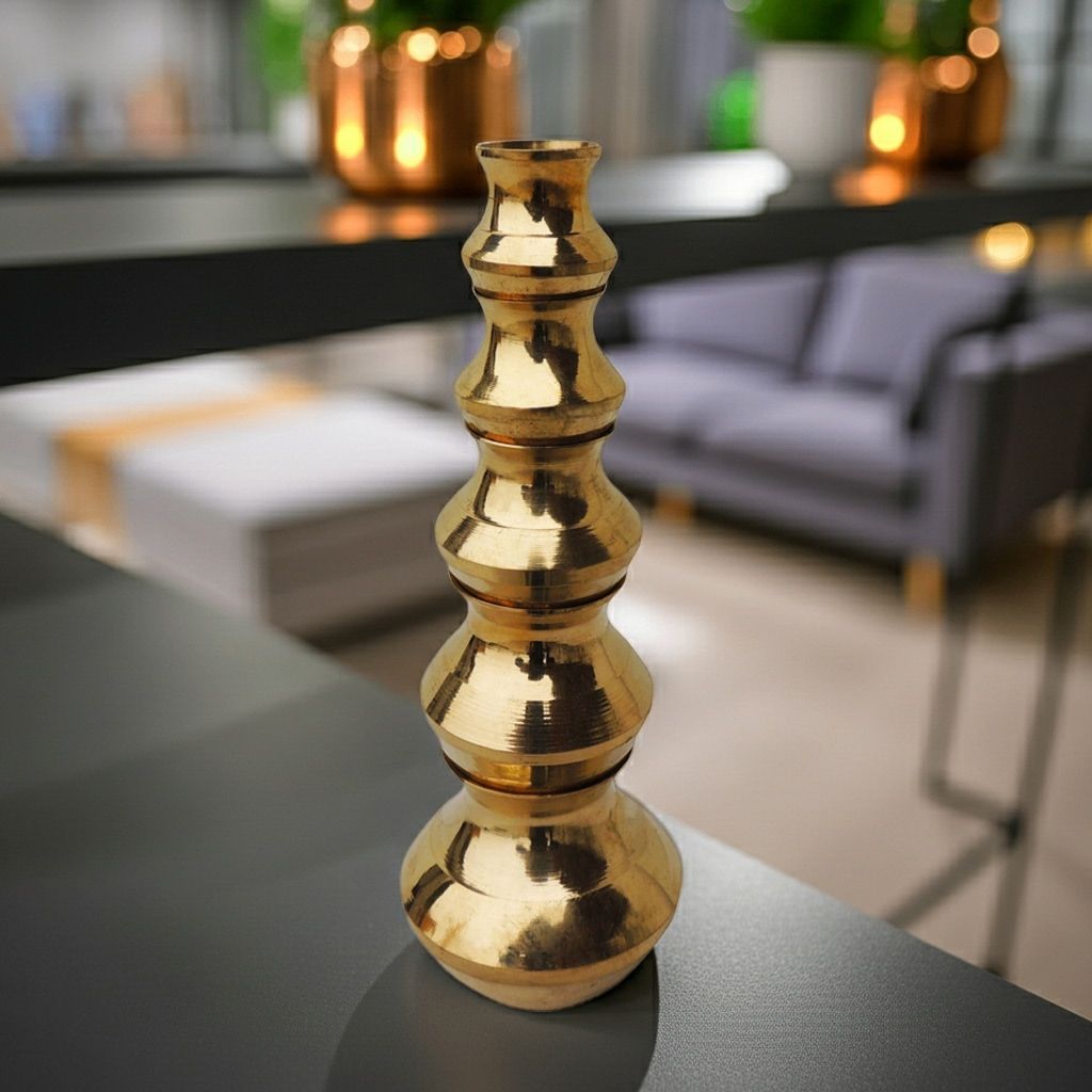 Brass Matki Set Of 5 | Traditional Indian Showpiece | Festive Home Decor, Height : 7.5 Inch (FMAS089)
