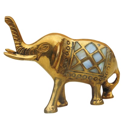 Brass Showpiece Elephant Statue (ANMAS001 B)