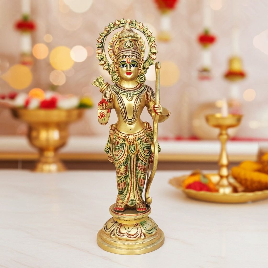 Brass Showpiece Ram Ji Statue Idol (BSMAS1543 R)