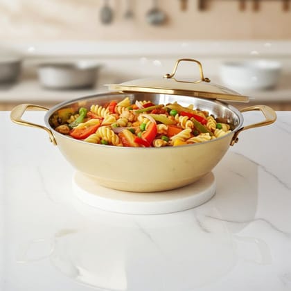 Brass Kadai With Cover No. 1 (ZMAS473 A)