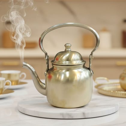 Brass Tea Kettle | Vintage Kitchen Decor & Serveware, Height : 5.2 Inch (BCMAS201 A)