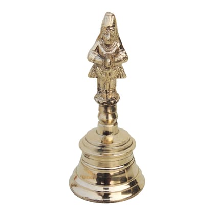 Brass Pooja Hand Bell, Hanuman Ghanti, Height : 4 Inch (FMAS677 C)