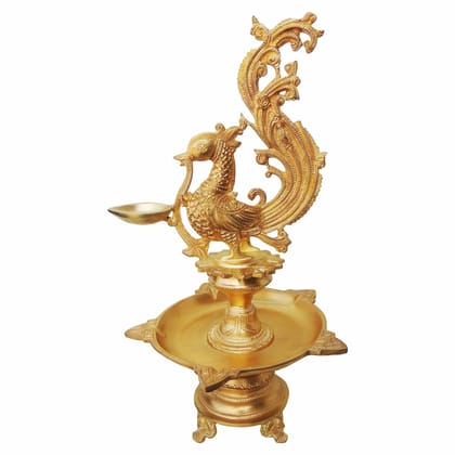 Brass Showpiece Cock, Murga Deepak God Idol Statue (BSMAS628)