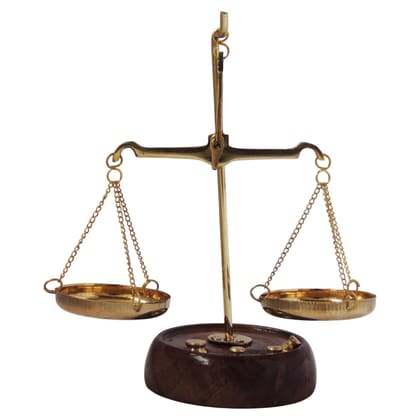 Brass Taarzu 10Gm Weighing Scale | Traditional Balance Machine, Height : 5.5 Inch (ZMAS303 B)