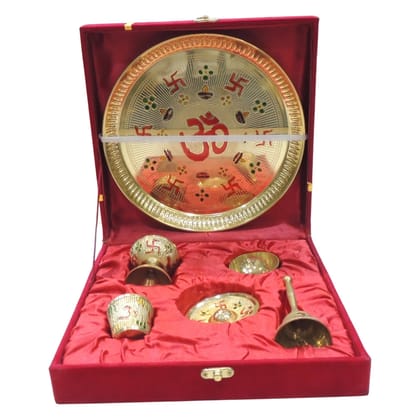 Brass Showpiece Thali | Decorative Festive Gift, Height : 0.5 Inch (BMAS308 B)
