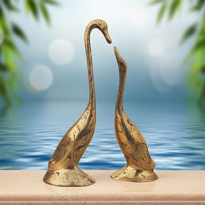 Premium Brass Duck Pair Home Decorative Showpiece Statue, Height : 7.6 Inch (ANMAS165 A) Premium Brass Duck Pair Home Decorative Showpiece Statue, Height : 7.6 Inch (ANMAS165 A)