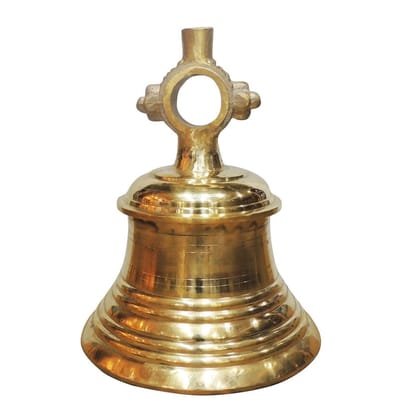 Brass Temple Hanging Ghanta, Hanging Bell, Ghanta 75 KG - Heavy Brass Temple Bell for Devotional D�cor (ZMAS493 Z)