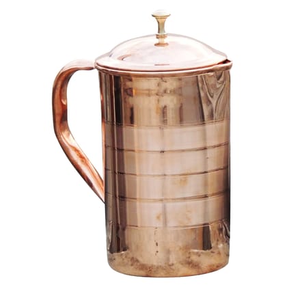 Pure Copper Jug 1.6 Litre | Ayurvedic Drinking Water Pitcher, Height : 9 Inch (BCMAS120 A)