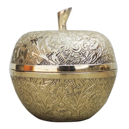 Brass Apple Shape Decorative Bowl | Festive Gift Item, Height : 3.5 Inch (FMAS316 D)
