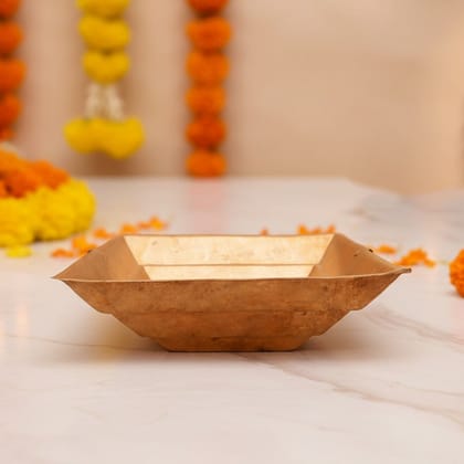 Copper Hawan Kund | Premium Yagya Kund for Religious Rituals, Length : 14 Inch (ZMAS294 M)
