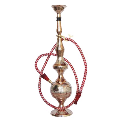 Brass Fancy Hookah | Classic Brass Hukka | Royal Decor, Height : 21.8 Inch (FMAS654 E)
