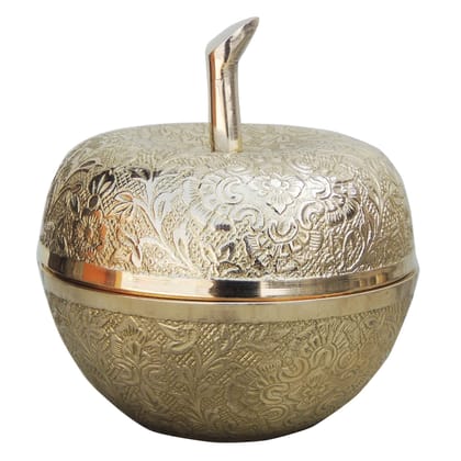 Handcrafted Brass Apple Shape Bowl | Living Room & Dining Decor, Height : 4.5 Inch (FMAS316 C) Handcrafted Brass Apple Shape Bowl | Living Room & Dining Decor, Height : 4.5 Inch (FMAS316 C)