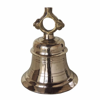 Brass Temple Hanging Ghanta, Hanging Bell, Ghanta 2.5 KG - Handcrafted Brass Ghanta for Temple Use (ZMAS493 G)