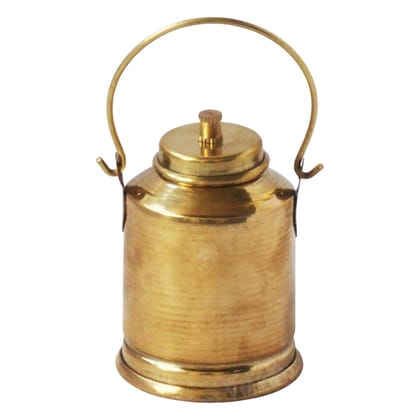 Brass Milk Bucket Miniature | Traditional Dairy Toy Collectible, Height : 4.8 Inch (ZMAS343 C)