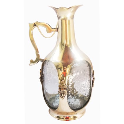 Brass Antique Jug | Vintage Water Pitcher | Table Decor, Height : 10 Inch (FMAS399 A)