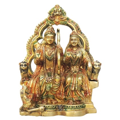 Brass Showpiece Ram Seeta Ji Sitting Idol/ Statue (BSMAS1463 C)