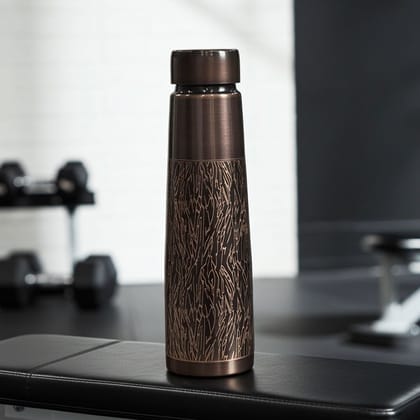 Copper Drinking Bottle 900 ML | Pure Copper Health Bottle , Height : 10.5 Inch (BCMAS202 E)