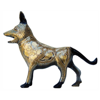Brass Showpiece Dog Statue (ANMAS051 A)