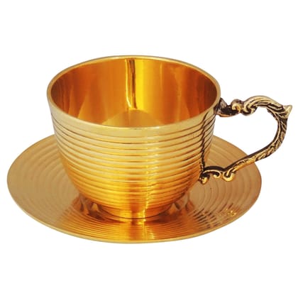 Brass Cup And Saucer Set (ZMAS272 C)