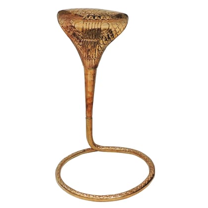Brass Snake Decorative Showpiece | Spiritual Home Decor, Height : 22 Inch (ZMAS312 G)