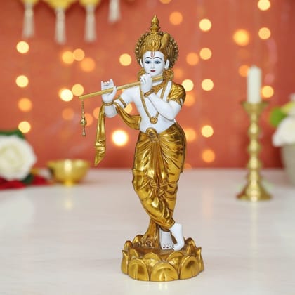 Brass Decorative Krishna Ji Statue – Premium Religious Showpiece, Height : 39 Inch (BSMAS1838 E)