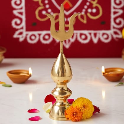 Brass Kalash Trishul No. 4 (ZMAS394 D) Brass Kalash Trishul No. 4 (ZMAS394 D)