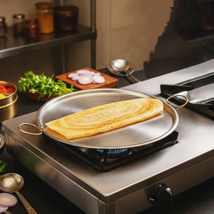 Large Pure Brass Dosa Tawa | Heavy Gauge Premium Griddle for Dosa, Uttapam & Restaurant-Style Cooking (BCMAS209 D) Large Pure Brass Dosa Tawa | Heavy Gauge Premium Griddle for Dosa, Uttapam & Restaurant-Style Cooking (BCMAS209 D)
