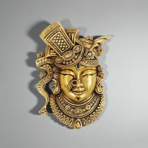 Brass Shrinath Ji Idol Statue | Krishna Puja & Temple Murti, Height : 6 Inch (BSMAS1720 A)