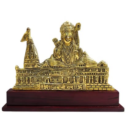 Aluminium Showpiece Ram Ji Ayodhya Mandir, Height : 9.3 Inch (ASMAS470 A)