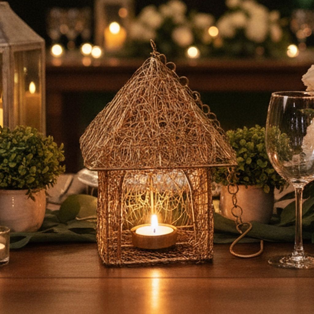 Iron Showpiece Candle Holder (ZMAS339 D)