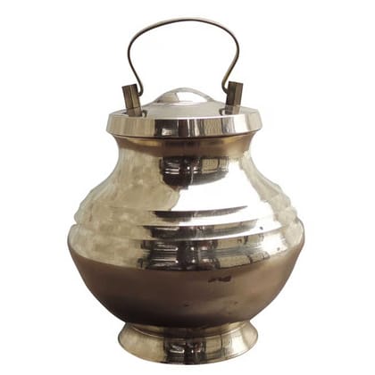 Brass Gangajali No. 5 [600 ml] � Sacred Ritual Pot for Abhishek, Height : 4.5 Inch (ZMAS613 M)