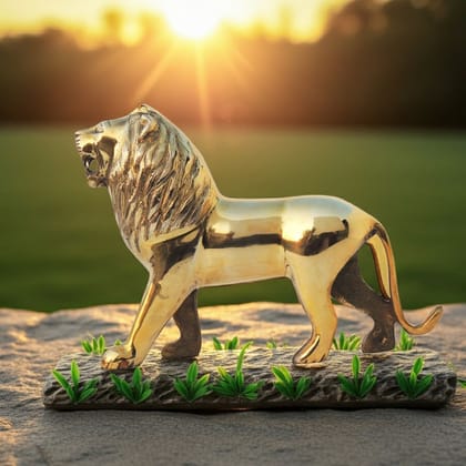 Handmade Brass Lion Decorative Showpiece for Vastu & Interior Decor, Height : 7 Inch (ANMAS193 C) Handmade Brass Lion Decorative Showpiece for Vastu & Interior Decor, Height : 7 Inch (ANMAS193 C)