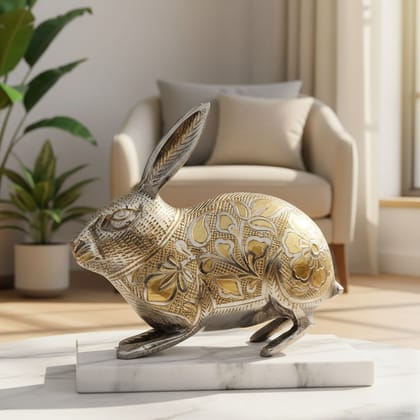 Brass Rabbit Decorative Showpiece Statue for Home & Table Decor, Height : 5.5 Inch (ANMAS146 C) Brass Rabbit Decorative Showpiece Statue for Home & Table Decor, Height : 5.5 Inch (ANMAS146 C)
