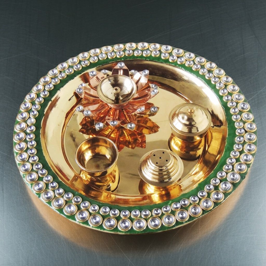 Brass Pooja Thali Beads (ZMAS538 A)