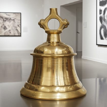 Brass Temple Hanging Ghanta, Hanging Bell, Ghanta 101 KG - Extra Large Brass Temple Ghanta for Big Temple (ZMAS493 X)