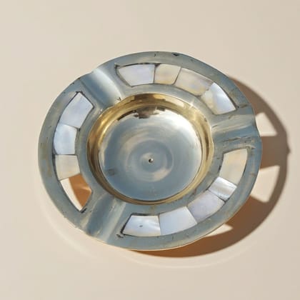 Brass Ashtray | Handcrafted Home Decor, Height : 0.8 Inch (ZMAS157 E)