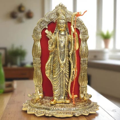 Aluminium Showpiece Maharav Ram Ji, Height : 12.5 Inch (ASMAS485 G)