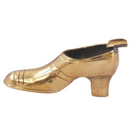 Brass Shoe Shape Ashtray | Unique Decorative Smoking Tray, Height : 2 Inch (ZMAS371 C)
