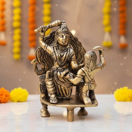 Brass Baglamukhi Devi Statue, Height : 5 Inch (BSMAS967 A)