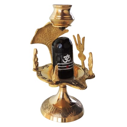 Brass Shiv Parivaar White Stone � Size 3 Family Idol, Height : 5.8 Inch (ZMAS463 D)
