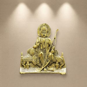 Aluminium Wall Hanging Ram Ji Idol for Spiritual Wall Decor, Height : 7.5 Inch (ASMAS469 G)