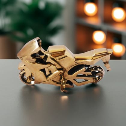Brass R15 Bike Miniature Collectible | Kids Playing Toy, Height : 3 Inch (ZMAS328 B)