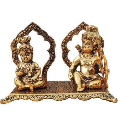 Aluminium Showpiece Ram Shyam Statue (ASMAS431 G)