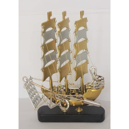 Brass Nautical Decorative Ship – Table Decor for Home & Office, Height : 13 Inch (MRMAS223 D)