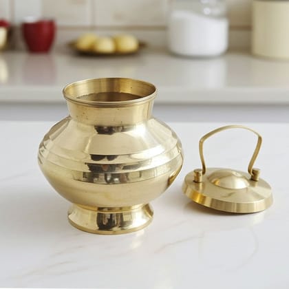 Brass Gangajali No. 6 [400 ml] � Ritual Water Pot for Temple, Height : 5.5 Inch (ZMAS613 J)