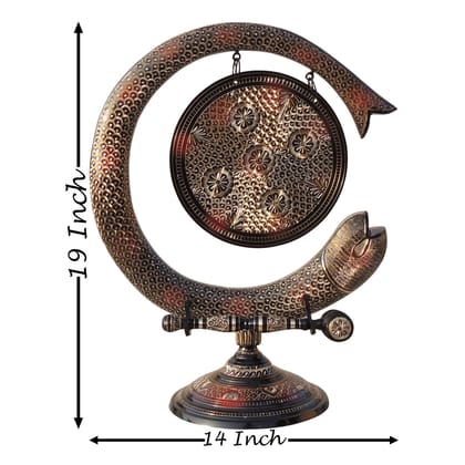 Brass Fish Design Dinner Bell � Home Decorative Handcrafted Showpiece, Height : 19 Inch (ANMAS172 A)